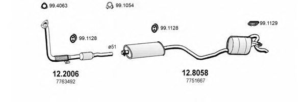 ASSO ART0876 Exhaust System